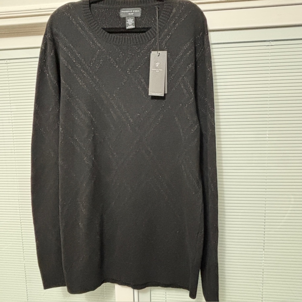 NWT Shaquille O'Neal Men’s 2XL Cotton Blend Pullover Sweater Big and Tall size